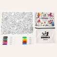 Load image into Gallery viewer, Mermaids - Reusable colouring mat and 10 wipeable pens