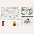 Load image into Gallery viewer, Dino - Reusable colouring mat and 10 wipeable pens