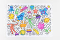 Load image into Gallery viewer, Out of this world - Reusable colouring mat and 10 wipeable pens