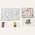 Load image into Gallery viewer, Toot Toot - Reusable colouring mat and 10 wipeable pens
