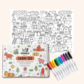 Load image into Gallery viewer, On The Farm 123 - Reusable colouring mat and 10 wipeable pens
