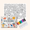 Load image into Gallery viewer, Out of this world - Reusable colouring mat and 10 wipeable pens
