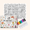 Load image into Gallery viewer, Toot Toot - Reusable colouring mat and 10 wipeable pens
